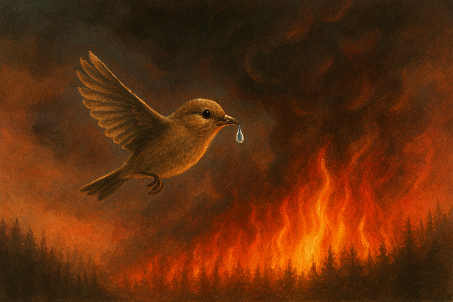 Pipit Kecil, Api Besar, dan Hati yang Ikhlas